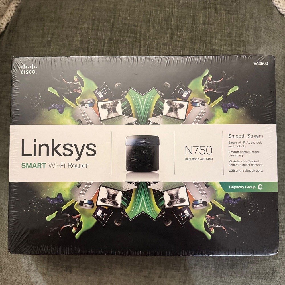 Linksys N750 Dual-Band Smart Wi-Fi Router EA3500 Brand New‎ Sealed